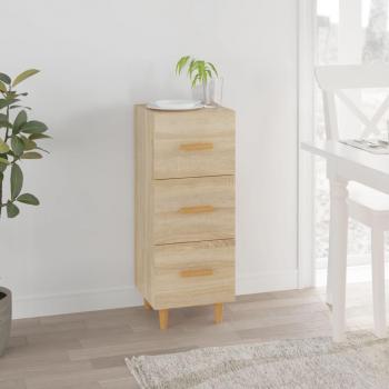Aparador de madera contrachapada color roble Sonoma 34,5x34x90 cm Mueble de Almacenaje de Salón Buffet para salón Armario Auxiliar Armario de Almacenamiento Vidaxl Marrón