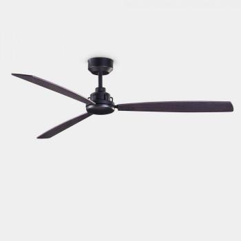 Ventilador de Techo Xaloc Ø1320mm Madera Acero Negro Metalizado