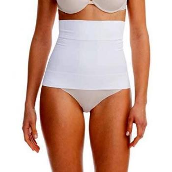 Farmacell Shape 605 (Blanco, L) Pancera Invisible Moldeadora y contenitiva Hecha de Microfibra, con Talle Alto