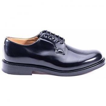 Church's Men's Black Handcrafted Leather Derby Business Shoes - Size 7 US