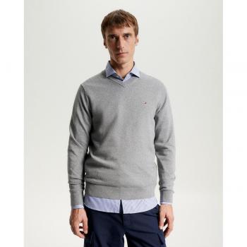 Jersey Tommy Hilfiger Pima Cotton Cashmere Gris