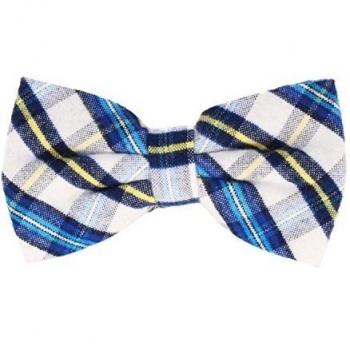 Andrews & Co. corbata de moño Pajarita a cuadros blanco rojo amarillo