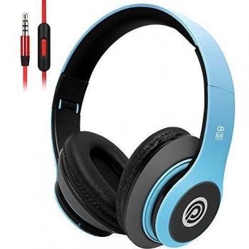 8S Auriculares Inalámbricos, Audífonos Inalámbricos Bluetooth Plegables HiFi con Micrófono Incorporado y Control de Volumen Eliminación de Ruido, Soporte Micro SD/TF/FM, para iPhone/Samsung/iPad/PC
