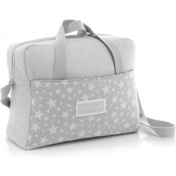 Cambrass Star - Bolso Maleta Maternal en Gris, Organizador de Pañales y Accesorios para Bebé, 32 x 39 x 17 cm