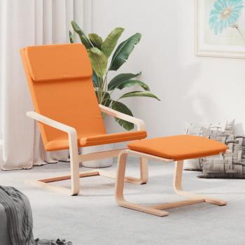 Silla relax con reposapiés en tela amarillo oscuro vidaXL