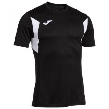 Camiseta de fútbol M/C Hombre Joma Winner III 103150 Negro Blanco Elástica