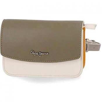 Pepe Jeans Mona Riñonera Verde 18x12x5 cms Piel Sintética