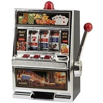 HOME Slot Machine Hucha, Plástico, Multicolor
