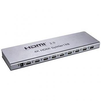 Splitter HDMI 1 Entrada Masculina 8 Salidas Femeninas - Compatible 4K 60Hz