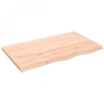 Estante de pared de roble macizo sin tratar 100x60x4 cm