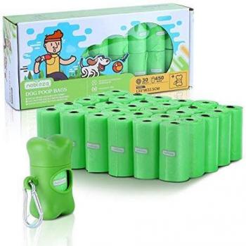 Nobleza - Bolsas de Caca Perro Biodegradable Bolsas para excrementos de Perros con dispensador Pack de 30 Rollos 450 Conde