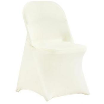 30-Piece White Stretch Spandex Folding Chair Covers - Removable, Washable Protective Slipcovers