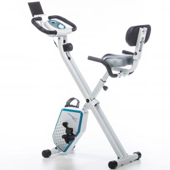 Bicicleta Estática Plegable Skandika Foldaway X-1000 Plus - Dossier, 8 Niveles de Resistencia, Soporte para Tableta, Bluetooth, Hasta 130 kg