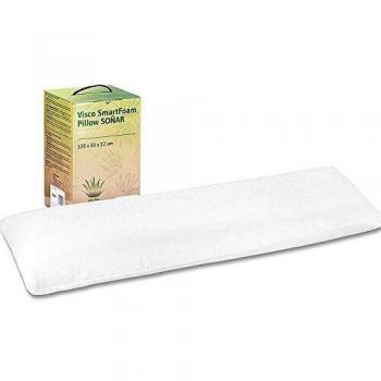 Almohada Viscoelástica SOÑAR | Cervical Ergonómica y Ortopédica | Hipoalergénica | Funda con Aloe Vera | Fabricada en España | Tamaño 135 x 33