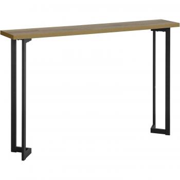 Mesa de Consola SoBuy FSB50-PF, Estructura y Patas de Metal en Estilo Industrial, Dimensiones 120 x 75 x 20 cm, Color Negro y Naturaleza