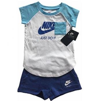 SET NIKE 919-B9A Blanco - Conjunto de Camiseta y Bermuda