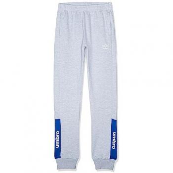Pantalón de chándal UMBRO FW 66216U LPU Gris, Jogger para hombre, diseño Sportswear, color gris marl con detalles en nuevo navy