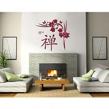 Vinilo adhesivo no.76 Chinese Signs 'zen' , Color:Berenjena;Tamaño:40cm x 370cm