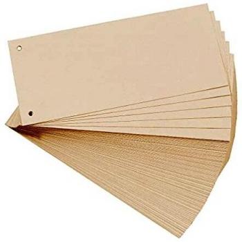 Paquet 100 Fiches Intercalaires Horizontales Unies Perforees Forever - 105x240mm