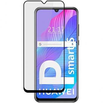 Protector de Cristal Templado 5D Completo con Adhesivo Total Negro para Huawei P Smart S / Y8p - Vidrio Resistente a Rasguños
