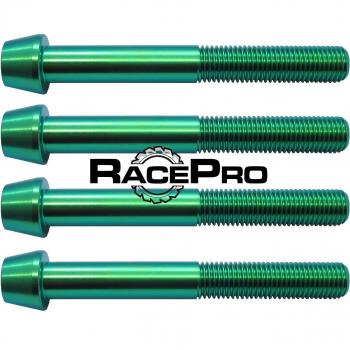 RacePro - 4x Verde Cónico Titanio Calibrador Perno for Suzuki GSXR1000 2005