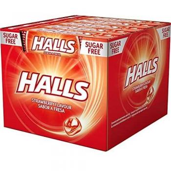 Halls Fresa - Caramelo duro - Caja con 20 Sticks de 32 g