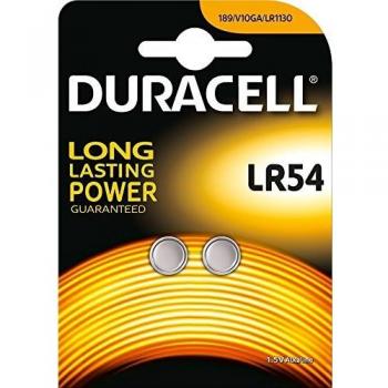 Duracell LR54 LR1130 V10GA Button Cell Batteries | 2 Pack