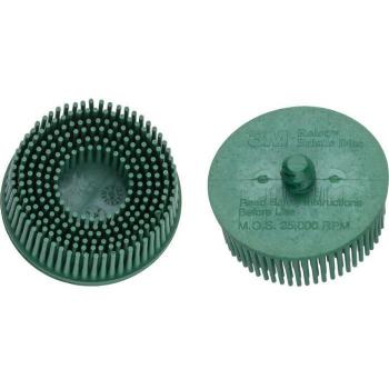 Set de lijadoras de cerdas de repuesto HAZET, verde, 2 piezas, sistema de cambio rápido Roloc®