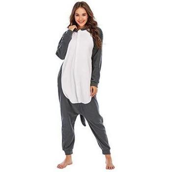 BGOKTA Disfraces de Cosplay para Adultos Pijamas de Animales One Piece Lobo, S