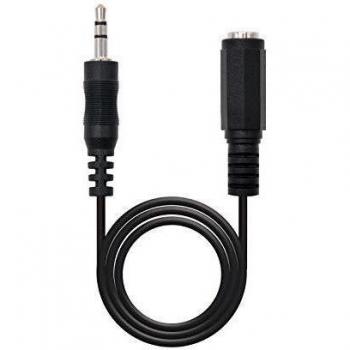 Cable de Extensión Audio Estéreo Nanocable 3.5mm Macho a Hembra 3m Negro 10.24.0203