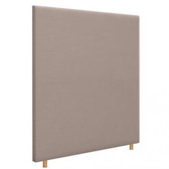 Cabecero de Lino Natural Tapizado Hasta el Suelo 105x120cm con Grosor de 8cm para Cama Dormitorio Moderno (Tierra)