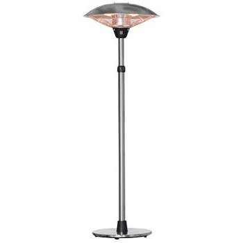 Outsunny Calefactor de Pie de Exterior 1200/1800/3000W Estufa de Infrarrojos con 3 Niveles de Calor Altura Ajustable Protección IP44 Aluminio Acero Inox