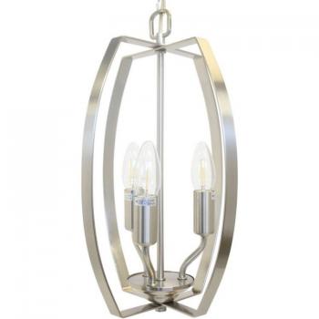 Colgante de techo Alexis Niquel satinado 3 bombillas 42cm