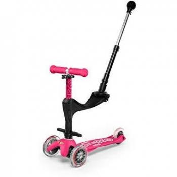 Micro® Mini 3en1 Deluxe Plus. El Original. Patinete evolutivo 3 Ruedas, 1-5 años, Manillar Regulable 48-68cm, Asiento + Reposapiés + Bastón de Empuje