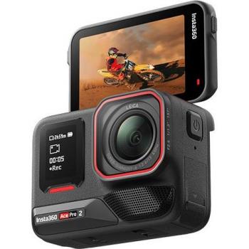 Cámara de Acción Insta360 Ace Pro 2 8K con Inteligencia Artificial, Sensor Co-diseñado con Leica, Pantalla Flip de 2.5, Resistente al Agua y Batería Estándar