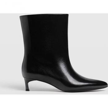 Stradivarius Kitten-heel ankle boots BLACK