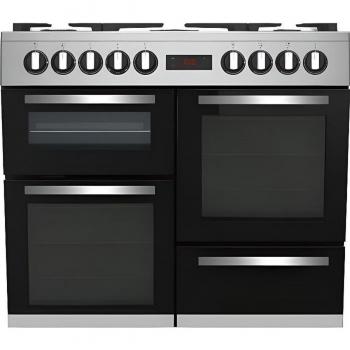 Cocina de gas BEKO PF335325DX - 100 cm, 7 quemadores (6 gas + 1 wok), 159L, acero inoxidable