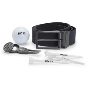 BOSS Orange Men's Reversible Golf Belt Set - Navy, Size W38, with Golf Balls and Accessories