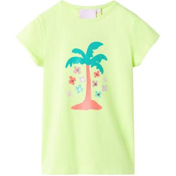 Camiseta infantil amarillo fluorescente 116
