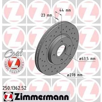 Zimmermann 250.1362.52 Disco de freno