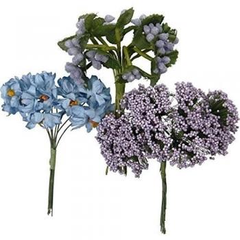 Flores, A. 10 cm, dia: 7-8 cm, morado, 36surtido