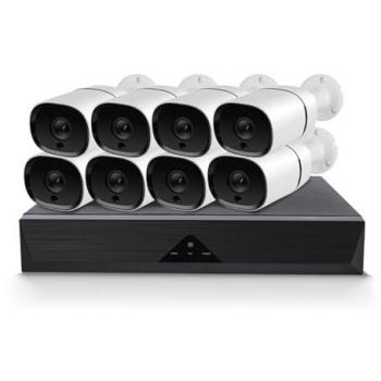 Kit de Monitoreo IVG 8 Cámaras 4MP con Visión Nocturna IR-CUT, Detección Humana y Facial, Compresión H.265+, Almacenamiento Local SD y Remoto, Conectividad