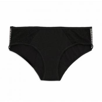 Braguitas Menstruales Kiwitas Classic Plumeti Negro Talla S 1 unidad