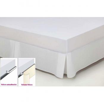 ESTELIA - Cubrecanapé de Hilo Tintado Color Blanco óptico - Cama de 90