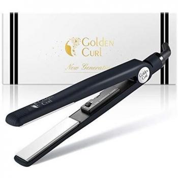 Plancha de Cabello Golden Curl Black & White con Recubrimiento de Cerámica