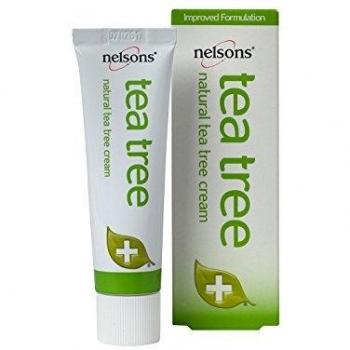 Crema Natural de Árbol de Té Nelsons 30ml - Antiséptica y Antifúngica, sin Fragancia ni Parabenos