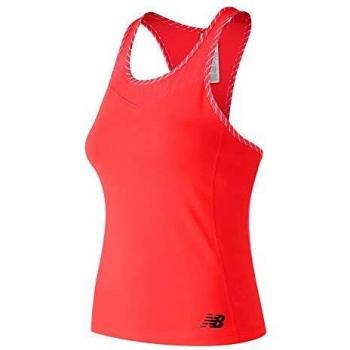 New Balance Tournament - Camiseta de Tirantes para Mujer, Color Coral, Negro, Talla XS