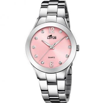 Reloj Lotus Bliss 18884/2 para Mujer, Esfera Rosa, Caja de Acero Inoxidable 316L Plateado