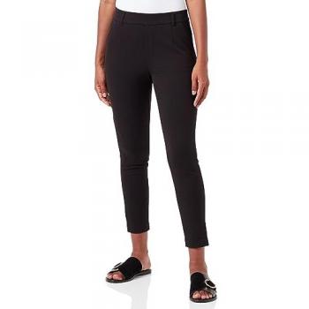 Pantalón Slim Fit Vila Vivarone Negro Mujer - Corte Midi - Talle Alto