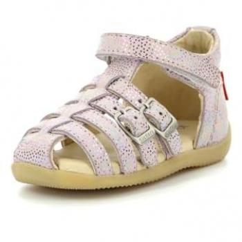 Kickers Bigkro Baby Girl Sandals - Pink, Size 8.5 UK Child
